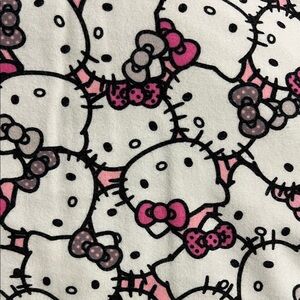 Hello Kitty Pink & White Graphic Fabric (packed heads)
